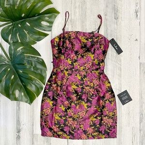 Lulus Jacquard floral dress